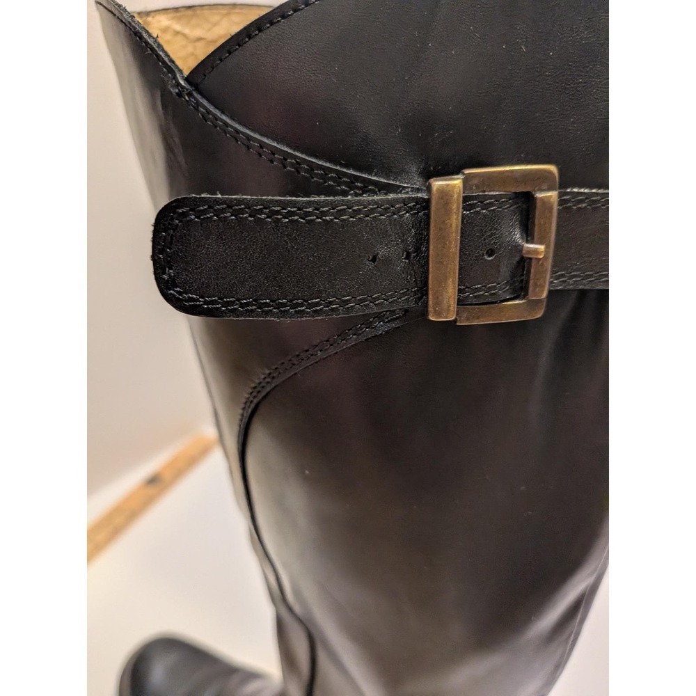Rare Luxury Leather Knee High Jumping Boots 8.5 Black Equestrian Hunt Riding - Picture 4 of 15